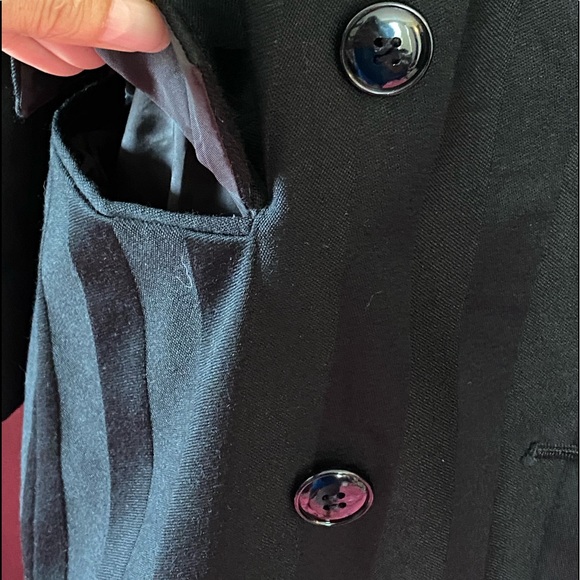 Vintage 2-pc double breasted Black Suit Size 6 - Picture 7 of 16